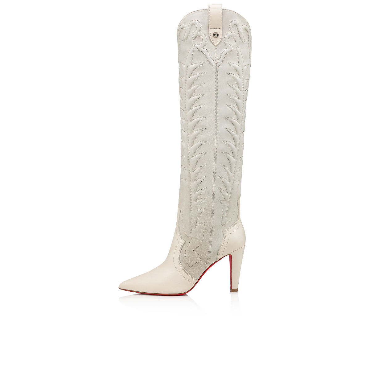 Christian Louboutin  Santia Botta 85 Embroidered Suede And